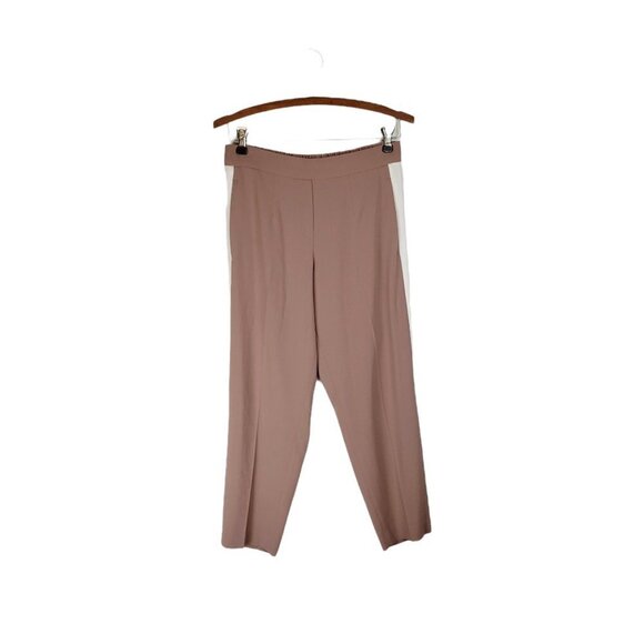 Aritzia Pants - Aritzia Babaton Conan Pants Pull On Beige Tuxedo Cropped Stripe Womens Size 4